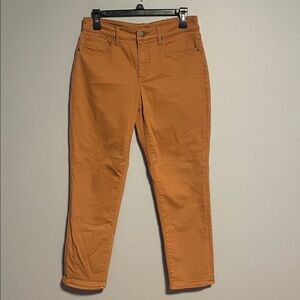 NYDJ Margot Girlfriend cool embrace lift & tuck technology womens jeans 6P rust